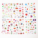 6 sheets pack Floral Deco Sticker / Clear Labeling Sticker / Planner Stickers/ Filofax Stickers/Lap top stickers/Scrapbook Sticker