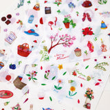 6 sheets pack Floral Deco Sticker / Clear Labeling Sticker / Planner Stickers/ Filofax Stickers/Lap top stickers/Scrapbook Sticker
