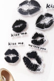Lips Clear rubber Stamps/Kiss me clear stamp/Planner Stamps/Stamp Set/Food Stamps/Planning accessory/