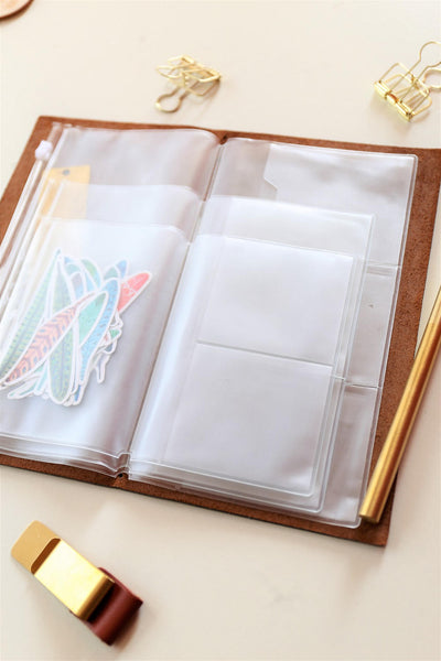 PVC Pouch & Card Holder For Midori Travelers Notebook/Midori Zipper Pouch/Card organizer/Card holder/Journal Accessories