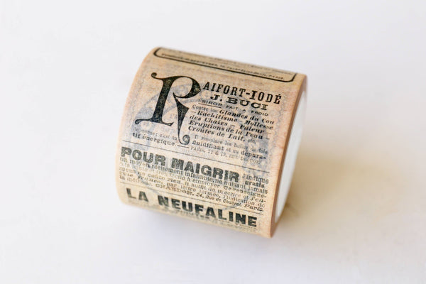 Vintage Newspaper Washi Tape/Striped Washi / Masking tape/ japanese washi tape/Planner Supplies/OT075