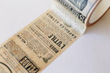 Vintage Newspaper Washi Tape/Striped Washi / Masking tape/ japanese washi tape/Planner Supplies/OT075