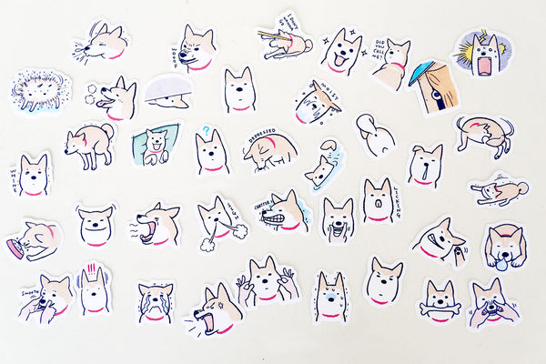 Shiba   stickers set/ Planner Stickers/ Filofax Stickers/Lap top stickers/Scrapbook Sticker/OS057