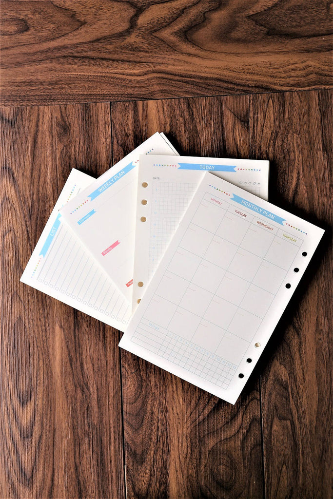 A5 Planner Inserts /Weekly Inserts /Monthly Inserts/Daily grid/To do list/