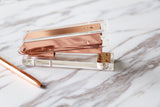 Rose Gold Stapler,Modern Office Desk Accessory,Acrylic stapler, office gift idea, gold gift for her,