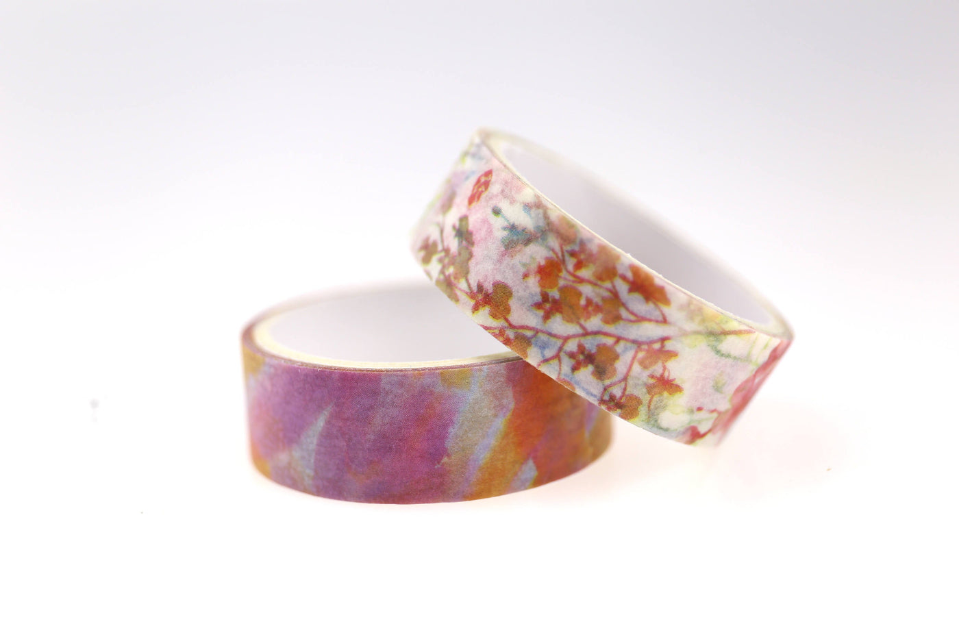 Set of 2 Floral Washi Tapes/orange flowers Washi tape/ Masking tape/ japanese washi tape/Planner Supplies/OT011