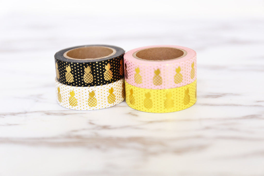 Gold foil Washi Tape/Pineapple Washi Tape / Masking tape/ japanese