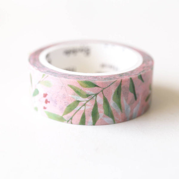 Pink branch Leaves Washi Tape/flowers Washi tapes / Masking tape/ japanese washi tape/Planner Supplies/OT006