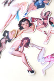 Vintage Morden girls sticker set/ Planner Stickers/ Filofax Stickers/Lap top stickers/Scrapbook Sticker