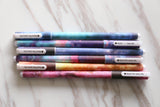 6 pcs Starry Sky Pen Set,  Colorful Starry Night Milky Way Pens, Black Ink Gel Pens, Stationary Pens Office Supply,sign pen, planner pens