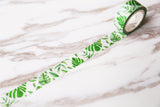 Tropical Forest Japanese Washi Tape / tropical leaves deco washi tape/ Masking tape/ japanese washi tape/Planner Supplies/OT056