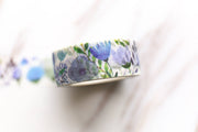 Blue purple flowers Japanese Washi Tape /decorative washi tape/ Masking tape/ japanese washi tape/Planner Supplies/OT053