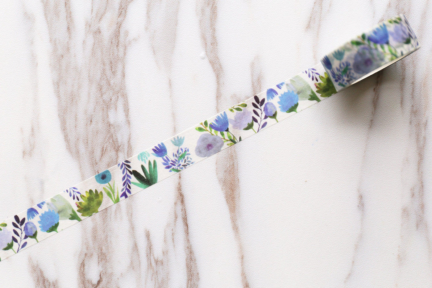 Blue purple flowers Japanese Washi Tape /decorative washi tape/ Masking tape/ japanese washi tape/Planner Supplies/OT053