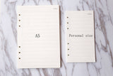 80 pages A5 Planner Inserts /blank Inserts /personal size lined Inserts/dot/grid/filofax personal inserts/printed planner inserts,