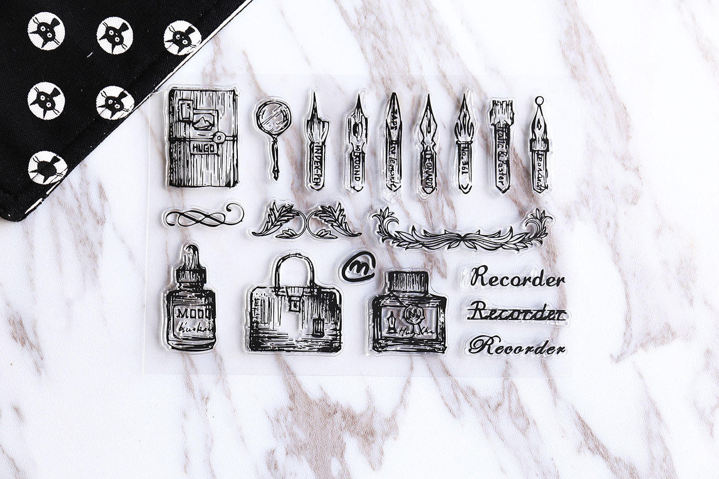 Calligraphy Tools & Nibs Transparent Stamp, Planner Stamp, pen stamp, cute stamp, kawaii stamp, Rubber transparent clear stamp/CS05