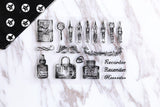 Calligraphy Tools & Nibs Transparent Stamp, Planner Stamp, pen stamp, cute stamp, kawaii stamp, Rubber transparent clear stamp/CS05