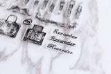 Calligraphy Tools & Nibs Transparent Stamp, Planner Stamp, pen stamp, cute stamp, kawaii stamp, Rubber transparent clear stamp/CS05