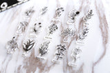 Flower Plant Names transparent Stamp, Planner Stamp, pen stamp, cute stamp, kawaii stamp, Rubber transparent clear stamp