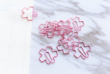 10 pc Sakura Flower Paper Clips/ pink bookmarks Metal Paper Clip,Binder Clips/  Office Supplies,/Midori Clip Planner Accessories