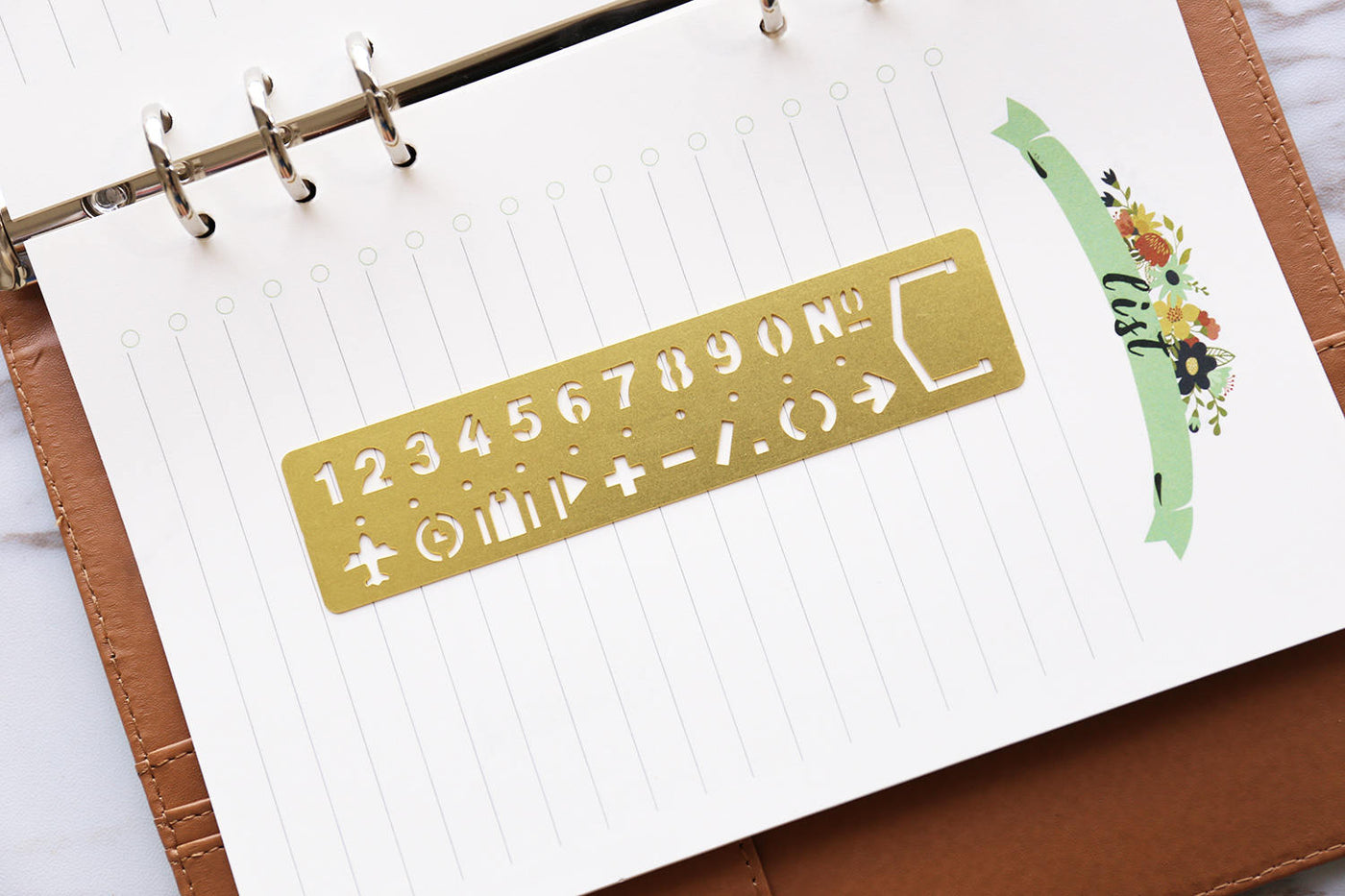 Number Brass stencil, metal letter Stencil, Drawing Ruler, kawaii stationery, metal bookmark, Back to School,travelers notebook accessories