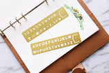 Number Brass stencil, metal letter Stencil, Drawing Ruler, kawaii stationery, metal bookmark, Back to School,travelers notebook accessories