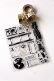 Adventure Clear rubber Stamps/Planner Stamps/Stamp Set/travel Stamps/Planning accessory/