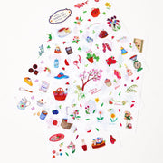 6 sheets pack Floral Deco Sticker / Clear Labeling Sticker / Planner Stickers/ Filofax Stickers/Lap top stickers/Scrapbook Sticker