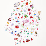 6 sheets pack Floral Deco Sticker / Clear Labeling Sticker / Planner Stickers/ Filofax Stickers/Lap top stickers/Scrapbook Sticker