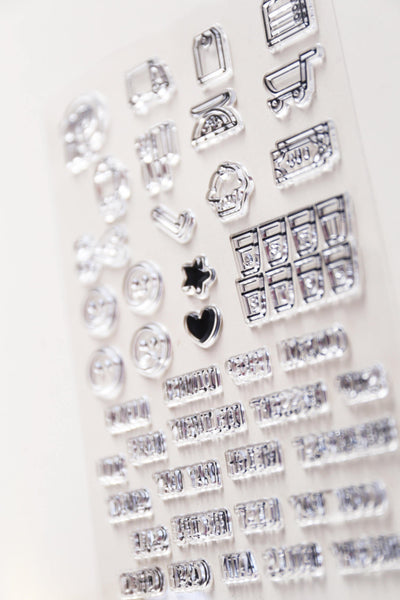 Daily Life Clear rubber Stamps/clear stamp/Planner Stamps/Stamp Set/Food Stamps/Planning accessory/
