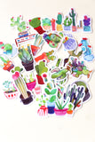 cactus stickers set/ Planner Stickers/ Filofax Stickers/Cacti Sticker Flakes/ Desert Watercolor stickers/Planters Stickers/ Succulents/OS002