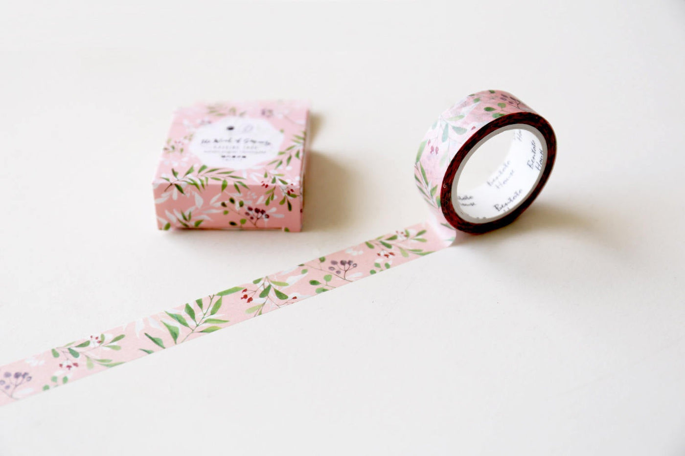 Pink branch Leaves Washi Tape/flowers Washi tapes / Masking tape/ japanese washi tape/Planner Supplies/OT006