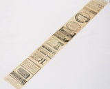 Vintage Newspaper Washi Tape/Striped Washi / Masking tape/ japanese washi tape/Planner Supplies/OT075