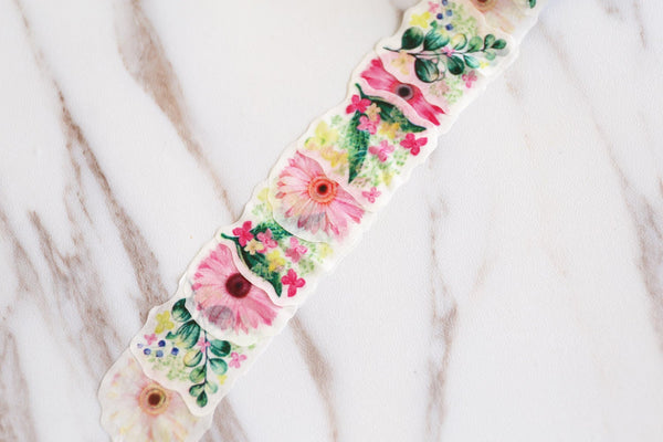 Floral  Washi Tape/Striped Washi / Masking tape/ japanese washi tape/Planner Supplies.OT084