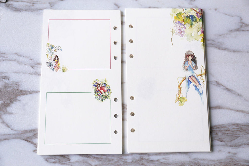 Flower A5 Filofax Printed inserts /weekly planner Refills planner inserts/monthly/daily/to  do - AliExpress