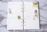 cute flowers girl planner inserts/  filofax personal inserts/ blank filofax a5 inserts/PRINTED garden Kawaii  inserts