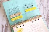 Cute Washi Tape Dashboard, Washi Tape Sample Board, Washi Tape accessories, storage, page marker, Tape Card,planner kit,