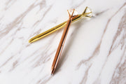 Rose gold diamond pen,gold pen, silver pen /metal metallic  fine point pen, diamond pens, black ink, planner pens,