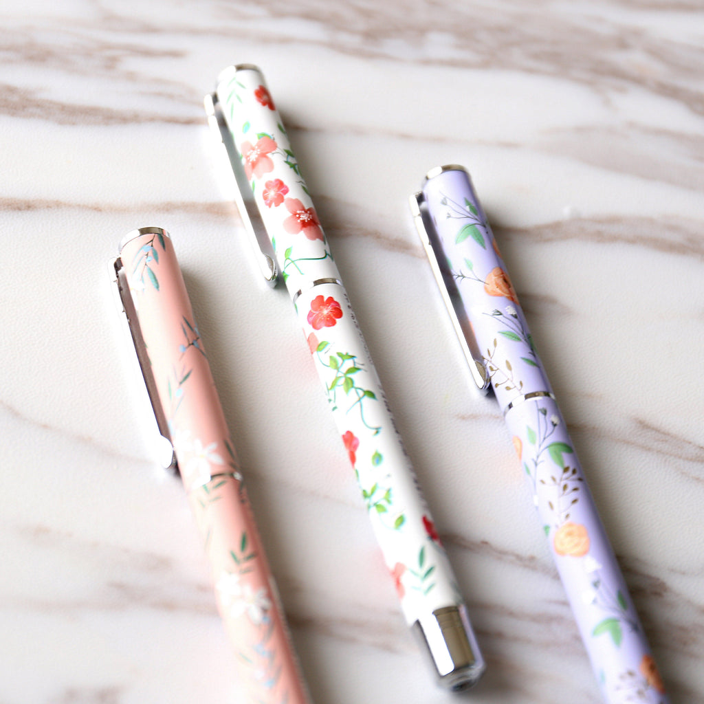 3 pcs Floral Fountain Pens/ Stationery Supplies/ Kawaii Stationery/Fin –  DokkiDesign