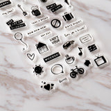 Coffee break Clear rubber Stamps/Planner Stamps/Stamp Set/party house clear  Stamps/Planning accessory/