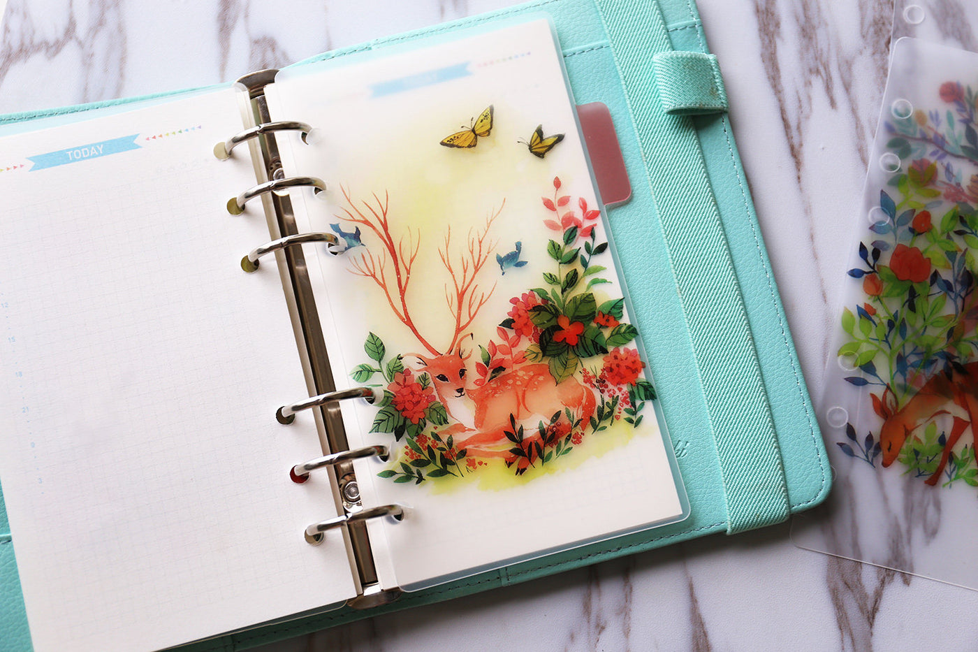 Set of 5 Forest deer Planner Dividers/A5 dividers /Personal dividers /Planner divider set /Filofax dividers /kikki k / Dashboard