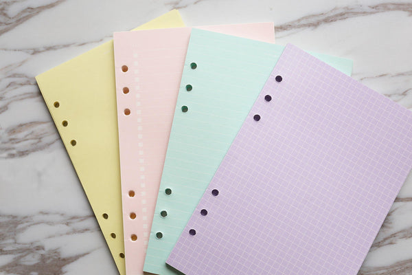 A5 Planner Inserts /colorful Inserts /personal size lined Inserts/ /To do list/grid/filofax personal inserts/printed planner inserts