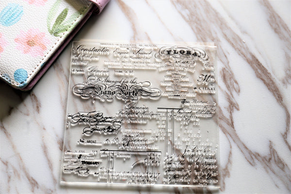 Script Letters Clear rubber Stamps/Planner Stamps/Stamp Set/Food Stamps/Planning accessory/CS01