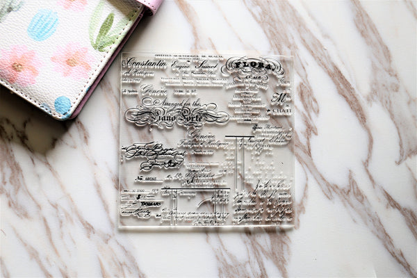 Script Letters Clear rubber Stamps/Planner Stamps/Stamp Set/Food Stamps/Planning accessory/CS01