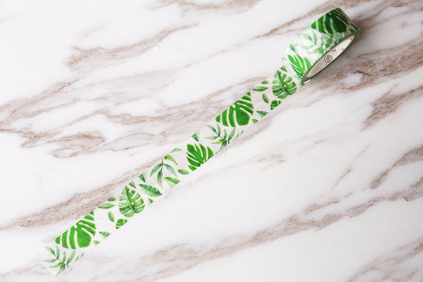 Tropical Forest Japanese Washi Tape / tropical leaves deco washi tape/ Masking tape/ japanese washi tape/Planner Supplies/OT056