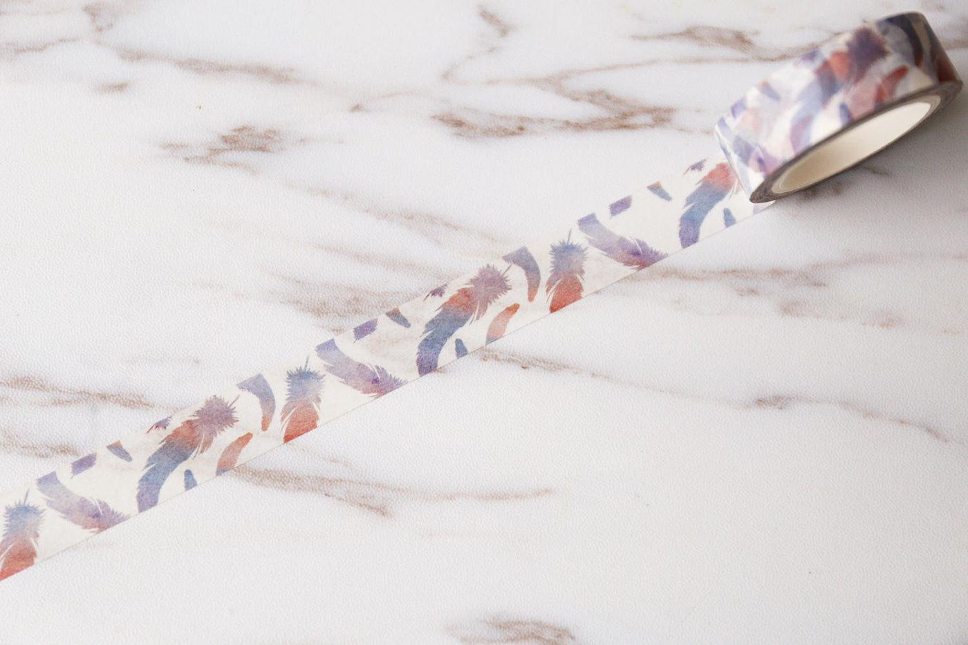 Feathers Washi Tape/purple deco Washi / Masking tape/ japanese washi tape/Planner Supplies/OT027