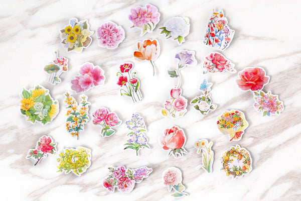 Flower Garden  stickers set/ Planner Stickers/ Filofax Stickers/Lap top stickers/Scrapbook Sticker