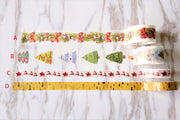Set of 4 Christmas Theme Washi Tap/Christmas pine Masking tape/ Christmas tree washi tape /Christmas elk and forest washi tape