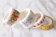 Set of 4 Christmas Theme Washi Tap/Christmas pine Masking tape/ Christmas tree washi tape /Christmas elk and forest washi tape