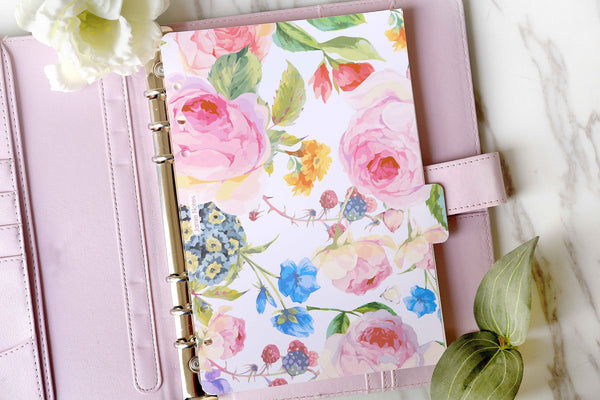 colorful flowers  Planner Dividers/A5 dividers /Personal dividers /Planner divider set /Filofax dividers /landscape painting dividers