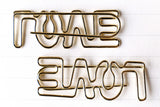 3pc Love Paper Clips, gold bookmarks Metal Paper Clip,Binder Clips,  Office Supplies, Midori Clip Planner Accessories